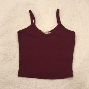 Maroon Crop Tank Top